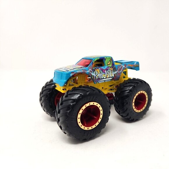 2020 Hot Wheels Monster Trucks RAIJYU Monster Truck 1:64 Demo Doubles (re8) - Picture 1 of 7